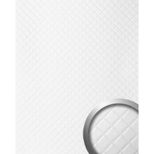 WallFace 31753 ROMBO Wallpanel self-adhesive Leather plaid white 2.6 sqm