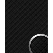 WallFace 31755 ROMBO Wallpanel self-adhesive Leather plaid black 2.6 sqm