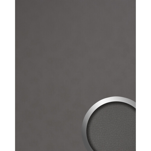 WallFace 19301 CHARCOAL LIGHT Wall panel leather look matt grey 2.6 sqm