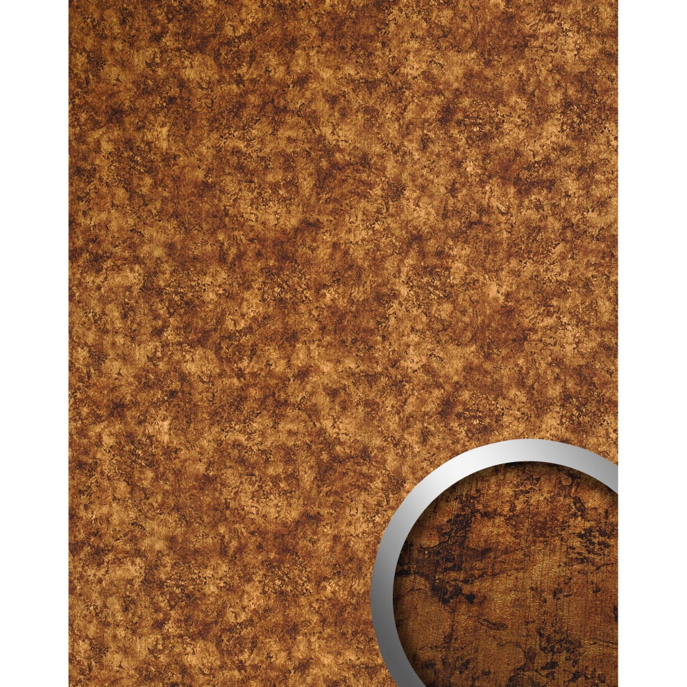 Wallface 17277 Deco Vintage Wall Panel Self-Adhesive Metal-Rust Brown 2.6 Sqm 9002582172770