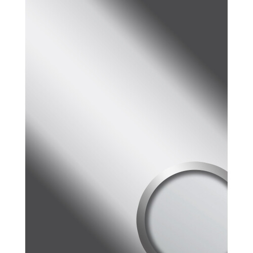 WallFace 10324 DECO SILVER Wall panel self-adhesive Mirror glossy silver 2.6 sqm