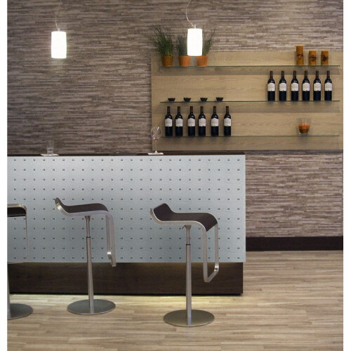 WallFace 10053 3D QUAD Wall panel square hole metal look silver grey | 2.60 sqm 1