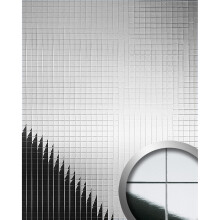 WallFace 27379 M-STYLE Wall panel decor plate self-adhesive silver | 0.96 sqm