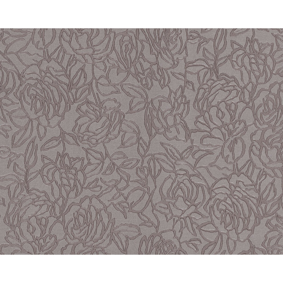 Edem 9040-22 Flowers Wallcovering Wall Shiny Grey Brown 10.65 Sqm 4823049768689