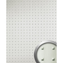 WallFace 11273 SQUARE Wall panel metal look 3D decor rivets steel grey 2.60 sqm