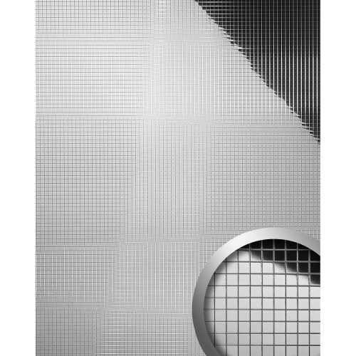 WallFace 27377 M-STYLE Wall panel eyecatch deco interior mosaic silver 0.96 sqm