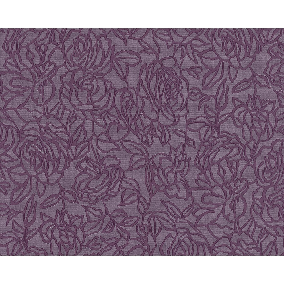 Edem 9040-29 Flowers Wallcovering Wall Shiny Violet Red Lilac 10.65 Sqm 4823049768757