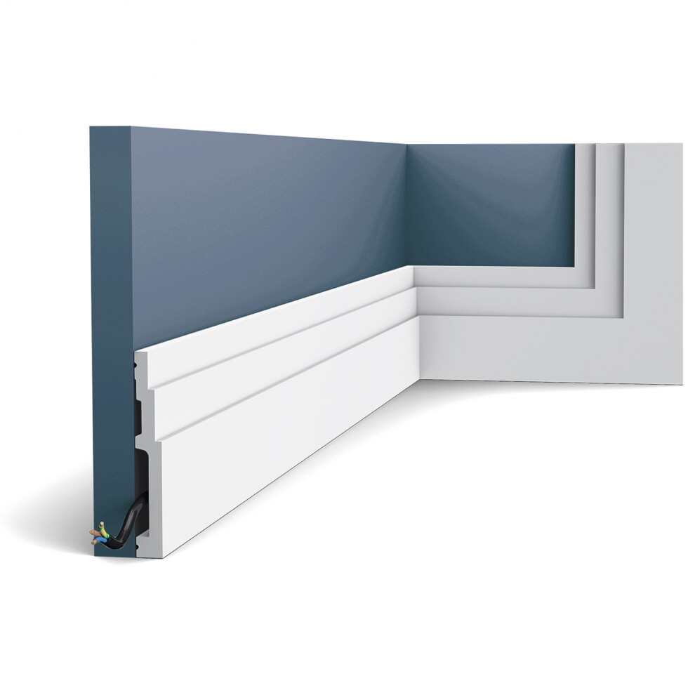 Orac Decor Sx180f Modern High Line Skirting Flexible Moulding Decorative 2 M 5414433016302