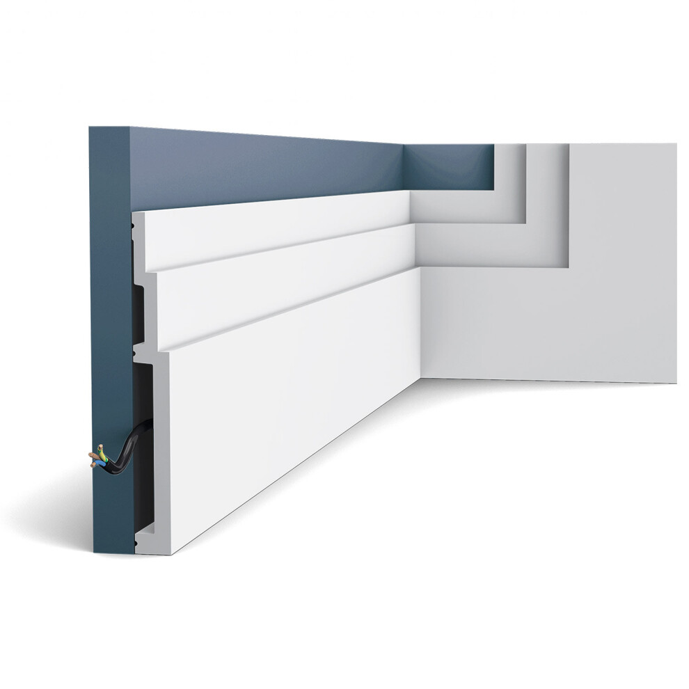 Orac Decor Sx181 Modern High Line Skirting Decorative Moulding Baseboard 2 M 5414433016029