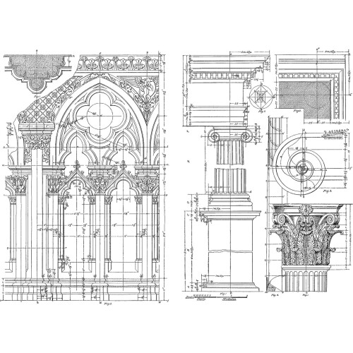 Tim Holtz Cling Stamps 7"X8.5"-Architecture