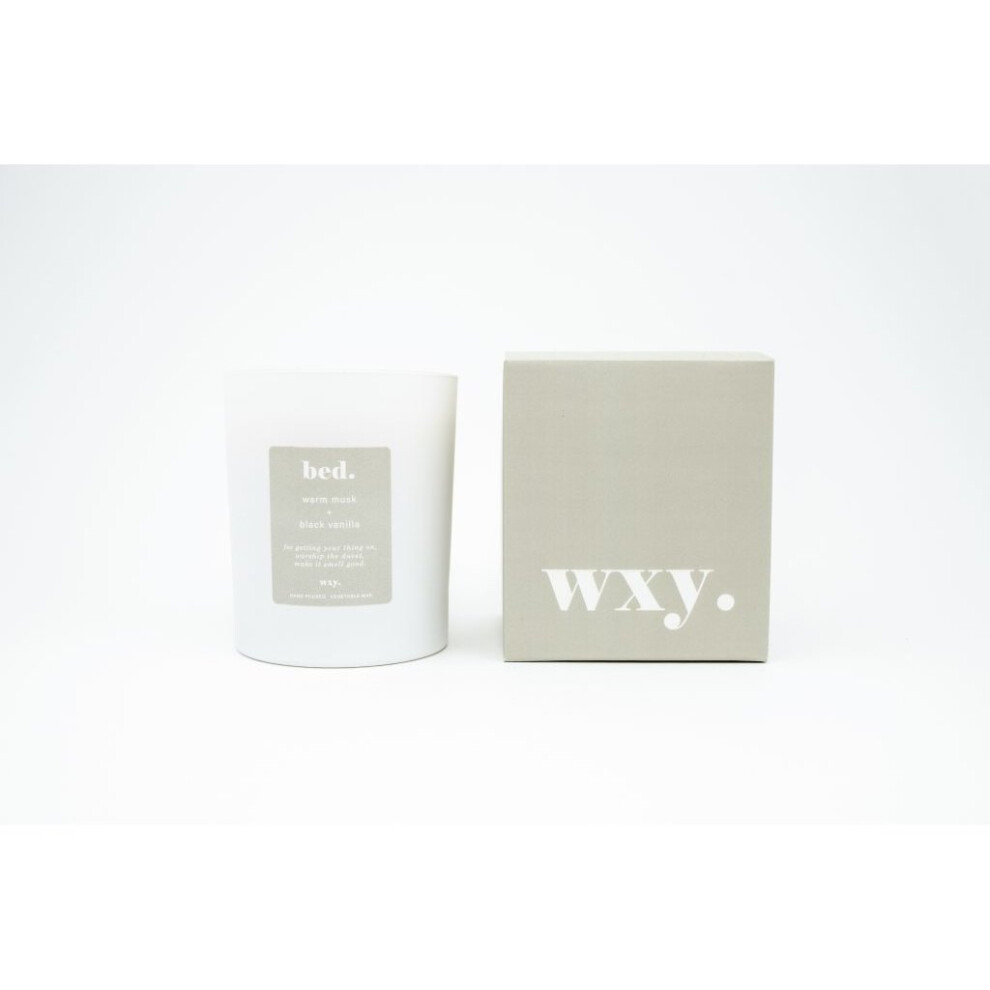 WXY. Classic 7oz Candle BED - Warm Musk & Black Vanilla