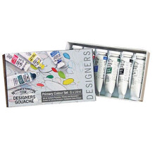 Winsor & Newton 0690174 Designers Gouache Color Primary Paint Set