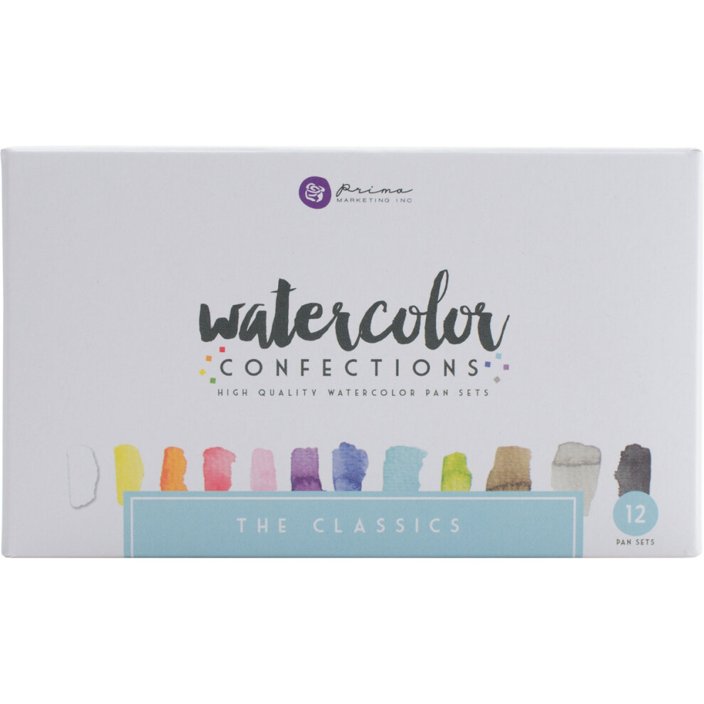Prima Marketing Watercolor Confections Watercolor Pans 12/Pk-The Classics