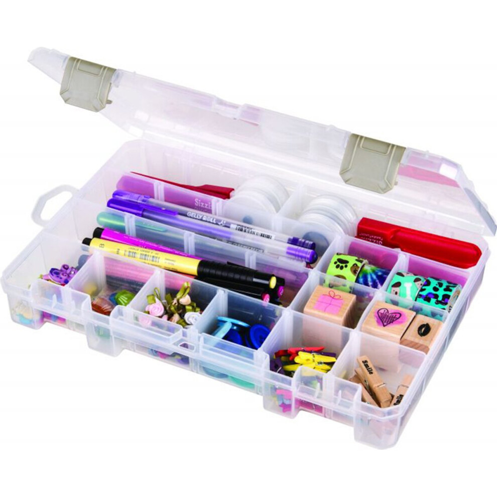 ArtBin Solutions Box 6-12 Compartments -10.75"X7.375"X1.75" Translucent