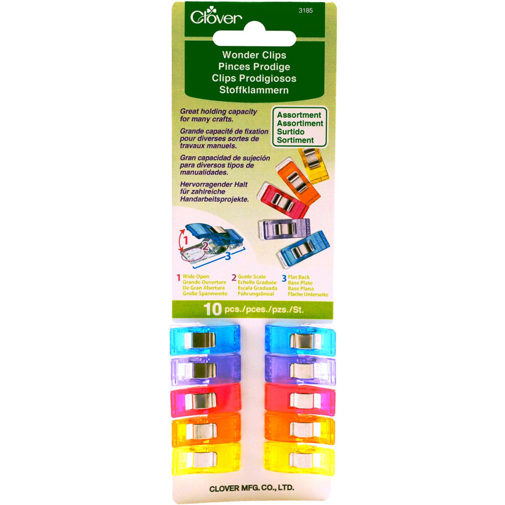 Wonder Clips-Assorted Colors 10/Pkg
