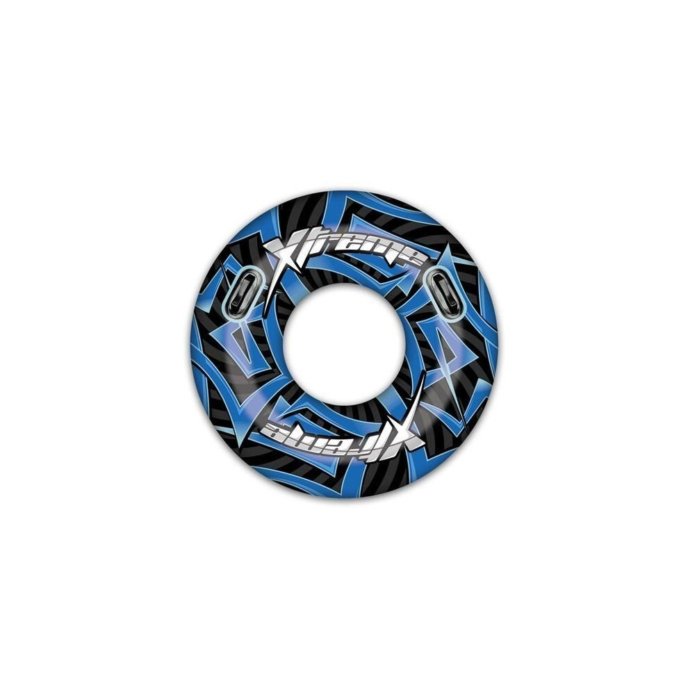 (Blue) Bestway Large 47" Inflatable Turbo Extreme Swim Ring Rubber Tube Beach Lilo Pool Float