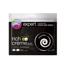 Pack de 4 Godrej Expert Crème Coloration Cheveux Noir Naturel 20G + 20Ml