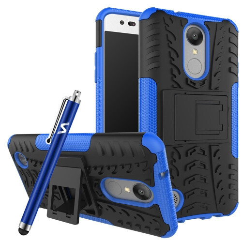 (Blue) For LG K4 2017 Shockproof Hard Case Cover