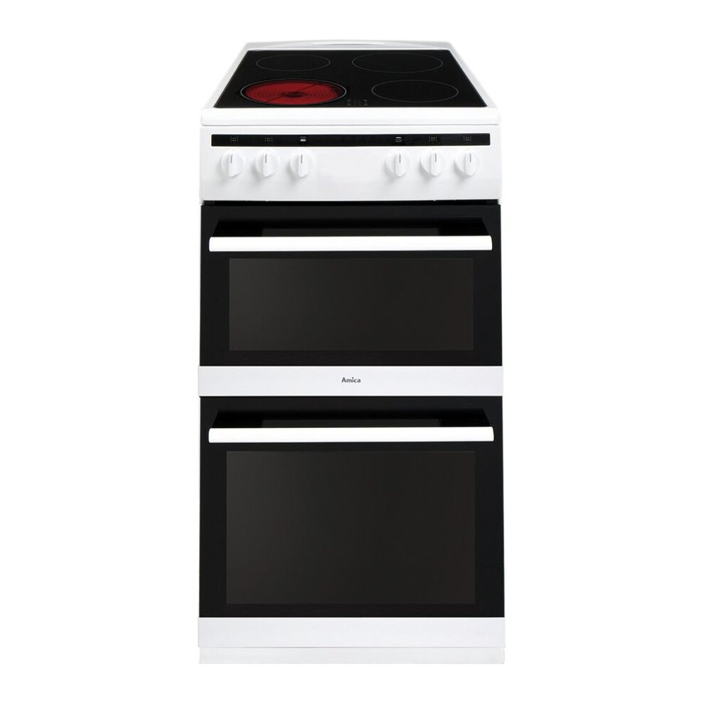 AMICA AFC5100WH 50 cm Electric Ceramic Cooker - White, White