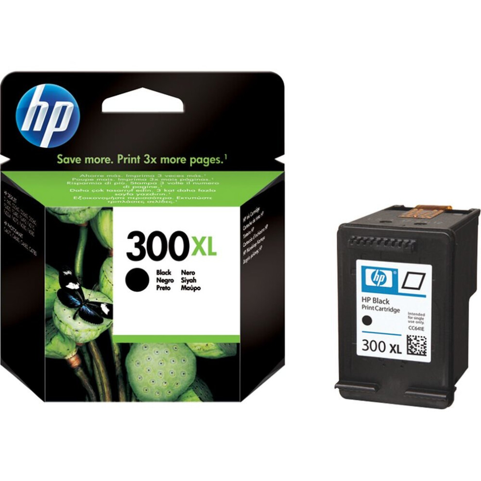 HP 300XL Black Ink Cartridge, Black