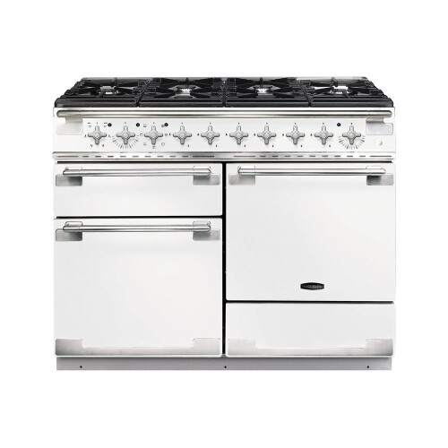 Rangemaster RANGEMASTER Elise 110 Dual Fuel Range Cooker - White & Chrome, White