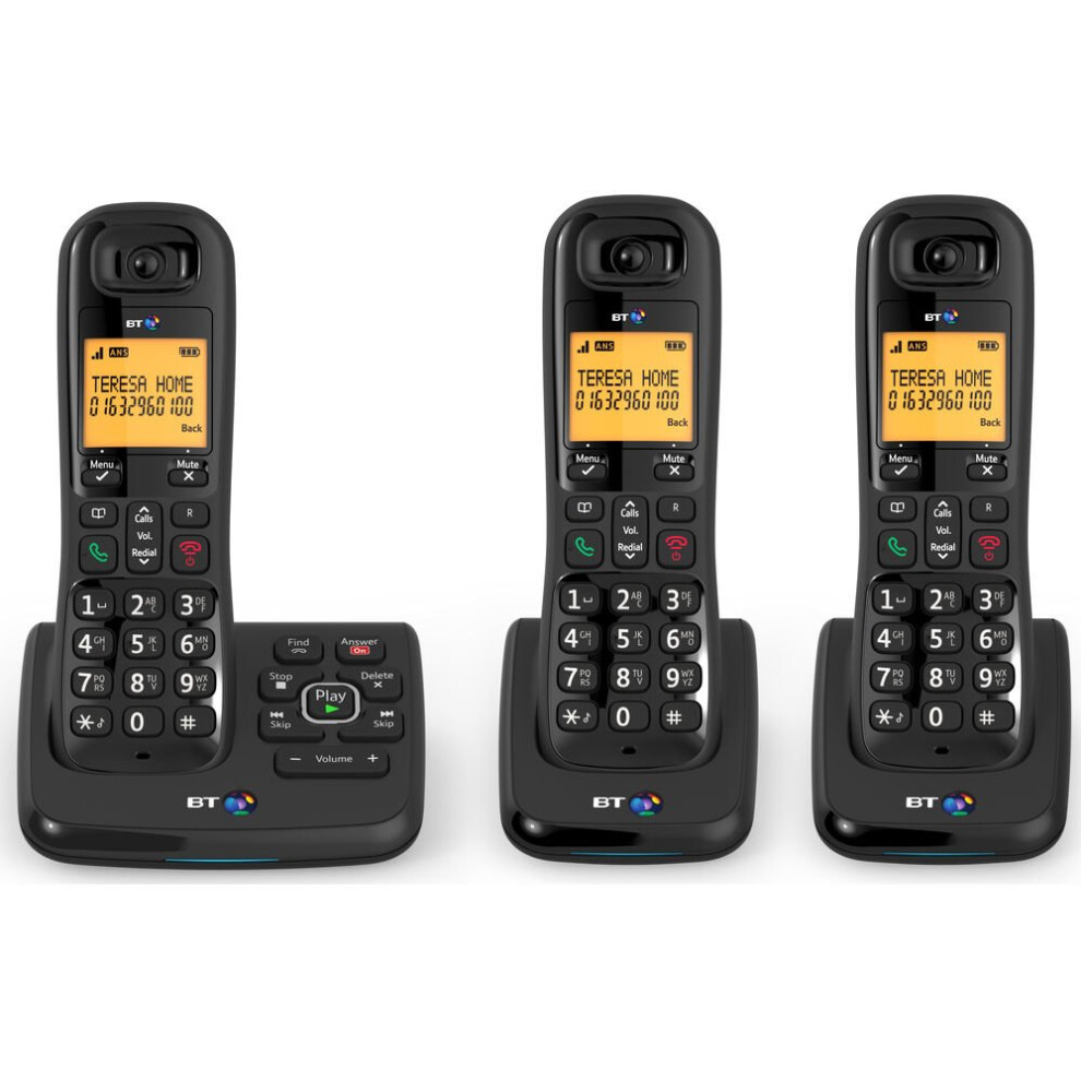 BT XD56 Cordless Phone with Answering Machine - Triple Handsets