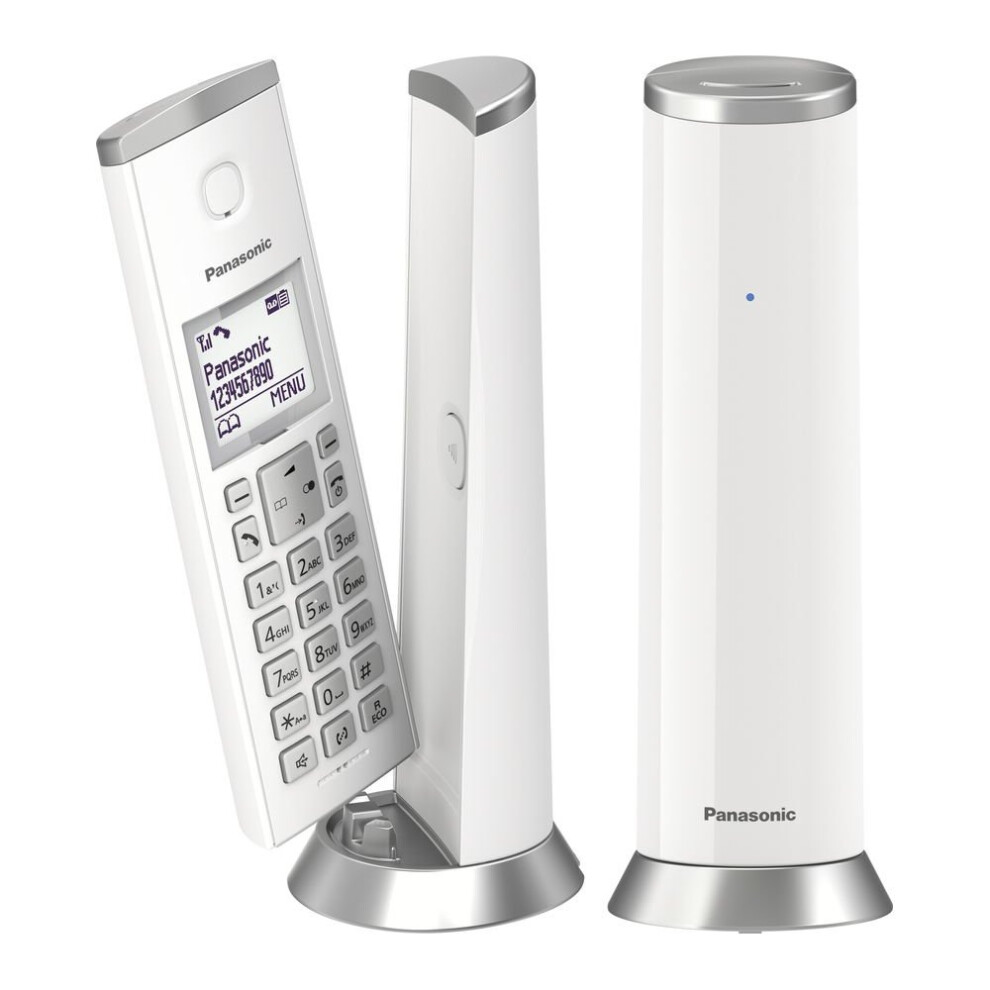 Panasonic KXTGK222 Cordless Phone with Twin Handsets - Call Blocking, Do Not Disturb, 30-Min Voicemail Recording