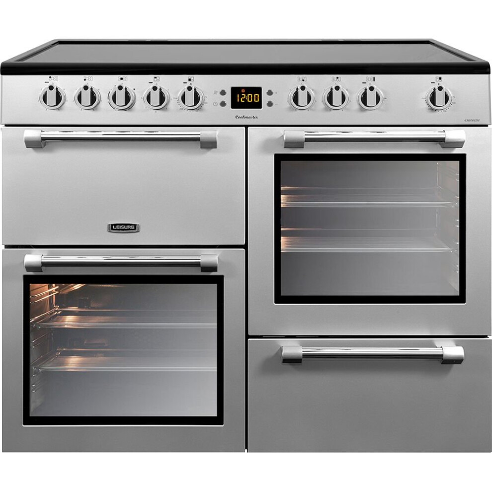 LEISURE Cookmaster CK100C210S Electric Ceramic Range Cooker - Stainless Steel & Chrome, Silver
