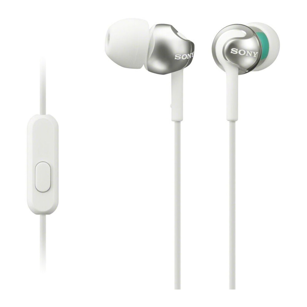 Sony Mdr-Ex110apw Wired In-Ear Headphones With Microphone & Remote White