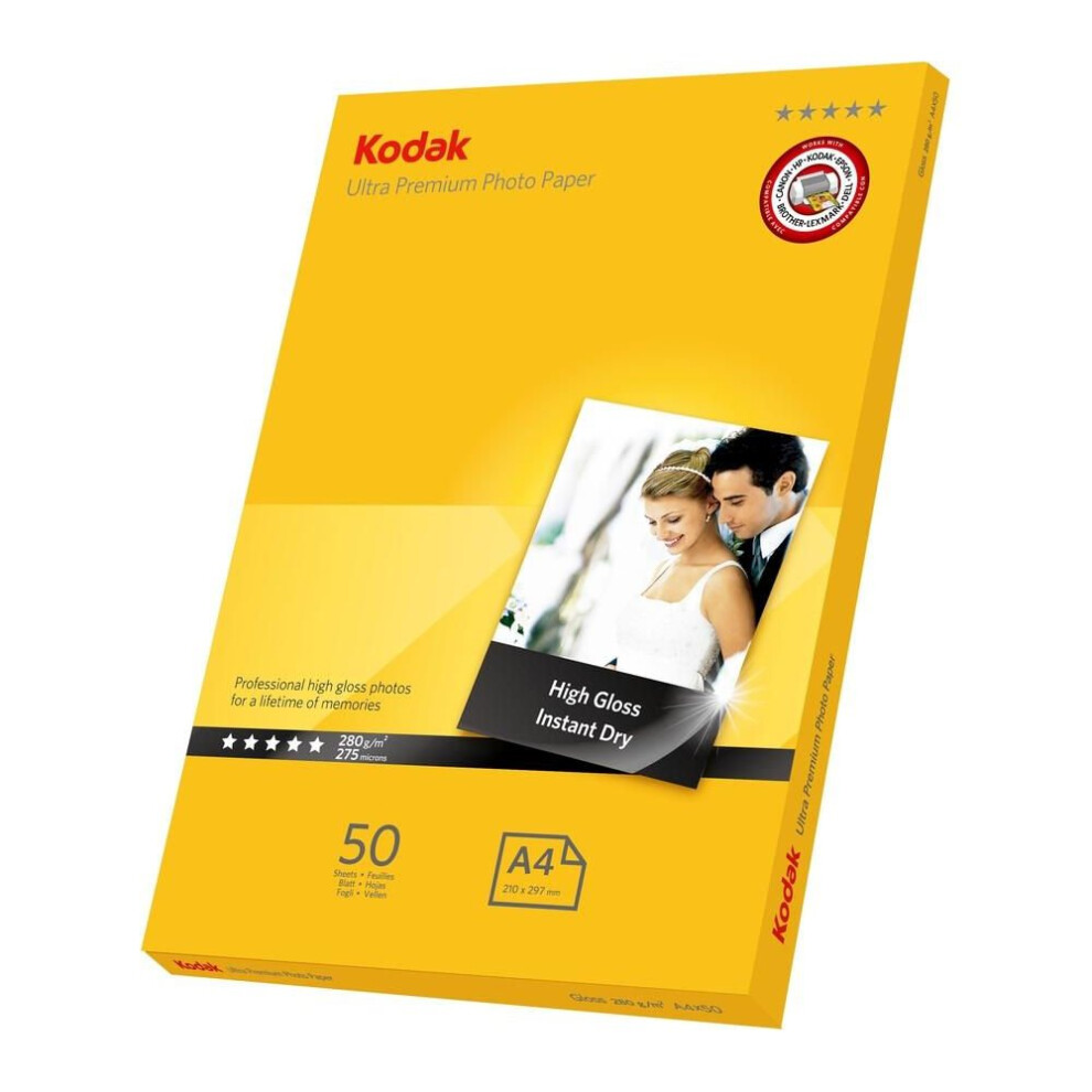 KODAK Ultra Premium A4 Photo Paper - 50 Sheets