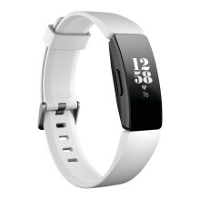 Fitbit Inspire HR Hartslag- en Fitness Tracker Met S en L Bands, Wit, One Size