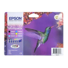 EPSON Hummingbird T0807 6-colour Ink Cartridges - Multipack, Cyan
