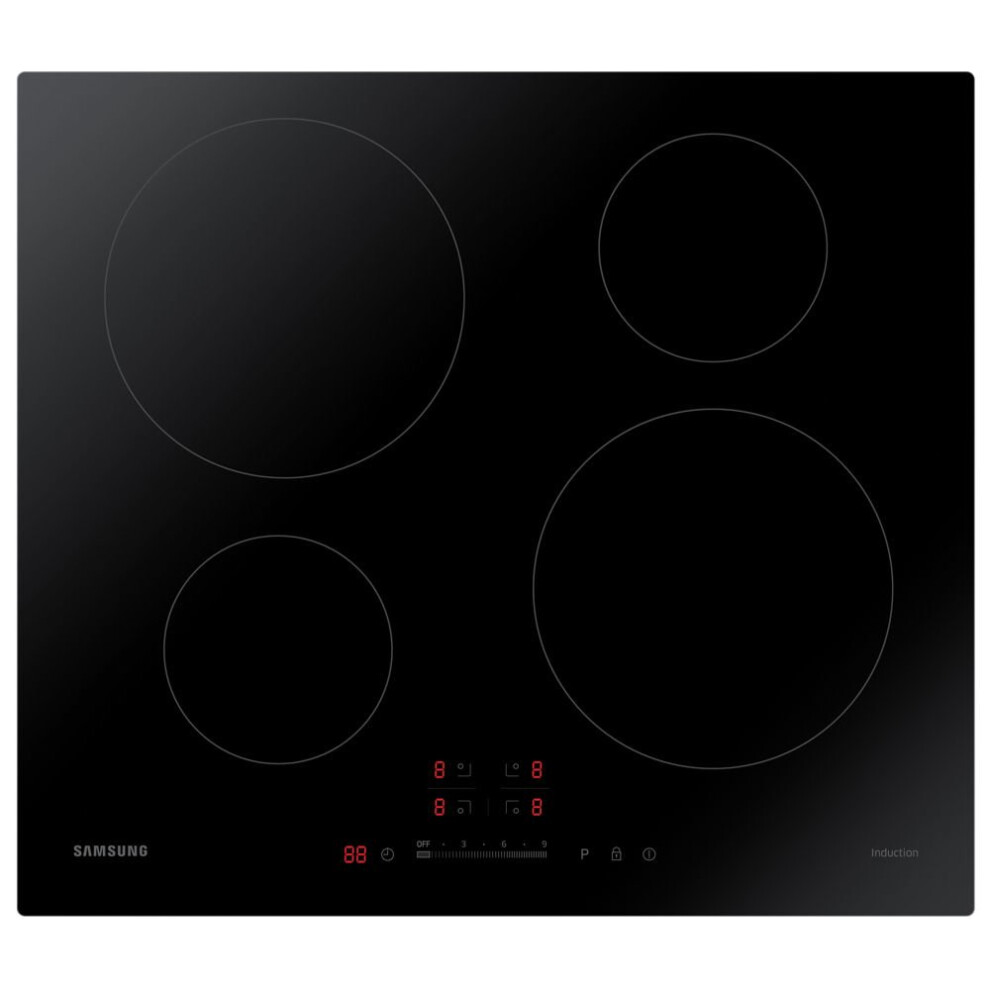 SAMSUNG NZ64H37070K Electric Induction Hob - Black, Black