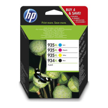HP 934XL/935XL Cyan, Magenta, Yellow & Black Ink Cartridges, Cyan