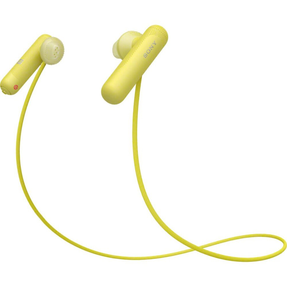 Sony Yellow Wi-Sp500y Wireless Bluetooth Headphones