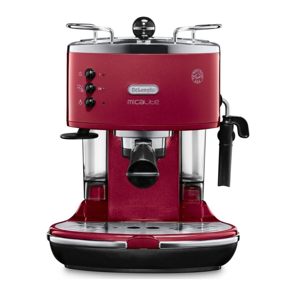 DELONGHI Icona Micalite ECOM 311.R Coffee Machine - Red, Red