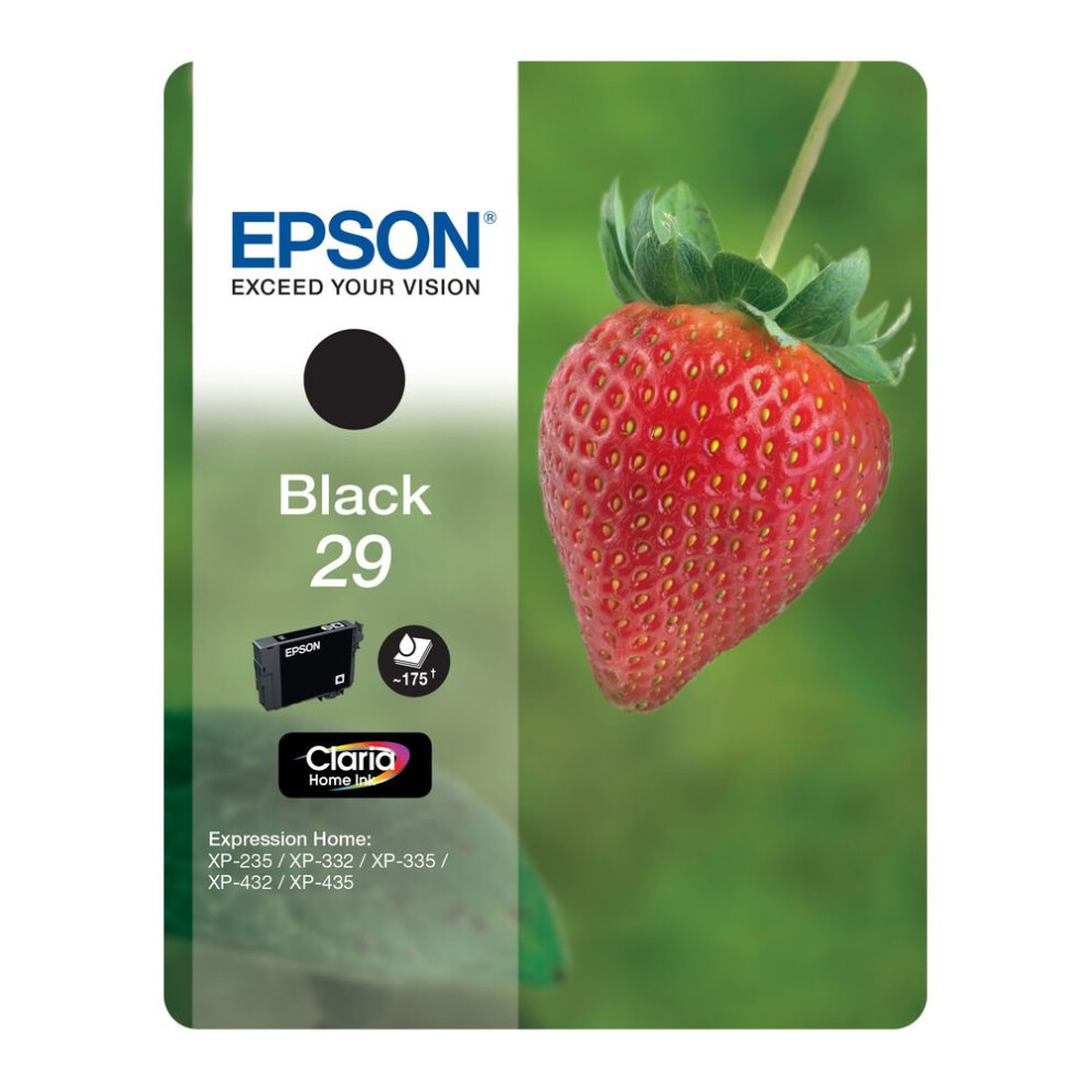Epson Strawberry 29 Ink Cartridge, Black 8715946600314
