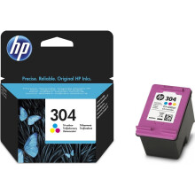 HP 304 Tri-Colour Ink Cartridge (10149767) for DeskJet 3720/3730 - Vibrant Photos, Crisp Text, 100-Page Yield