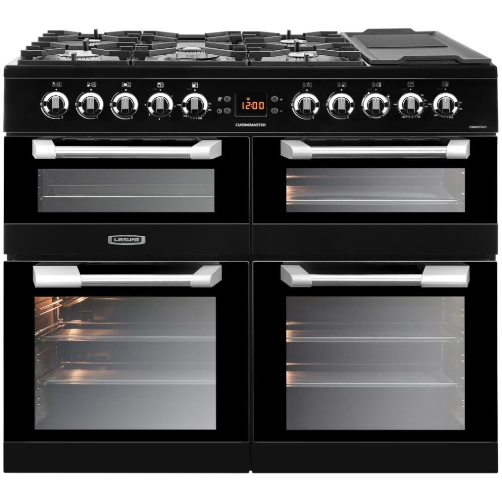LEISURE Cuisinemaster CS100F520K Dual Fuel Range Cooker - Black, Black