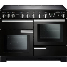 RANGEMASTER Professional Deluxe 110 Induction Range Cooker - Black & Chrome, Black