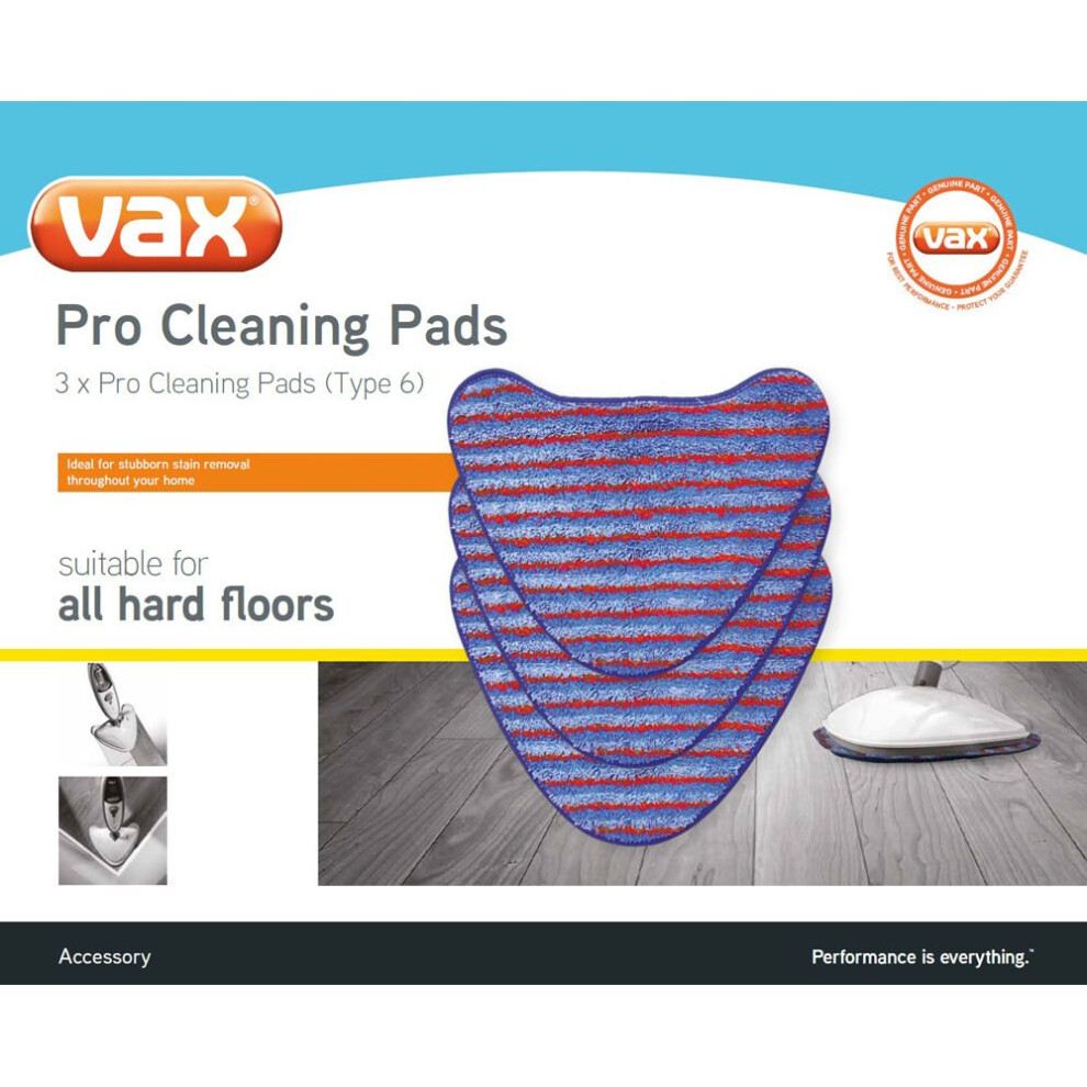 Vax Pro Mop Replacement Pads - Pack Of 3
