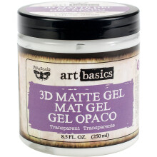Finnabair Art Basics 3D Matte Gel 8oz-Transparent