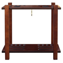 Carmelli NG2567W Classic Floor Billiard Pool Cue Rack, Antique Walnut