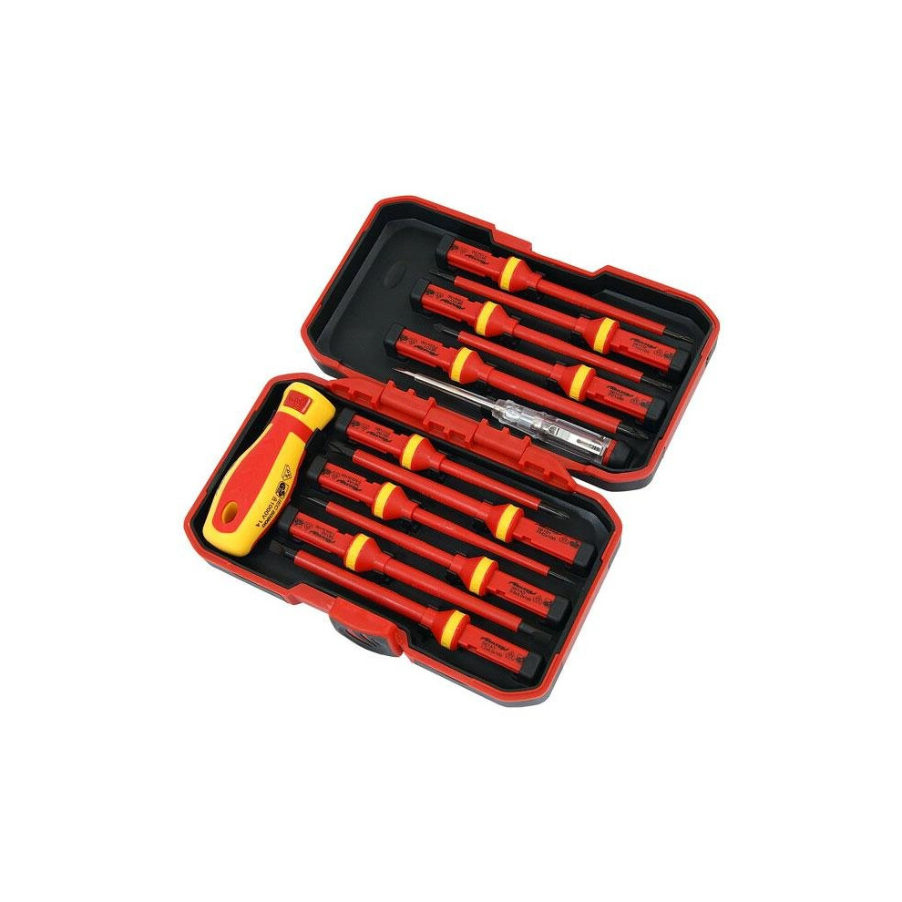 13pc VDE Screwdriver Set Insulated Interchangeable Blade TUV/GS Approved