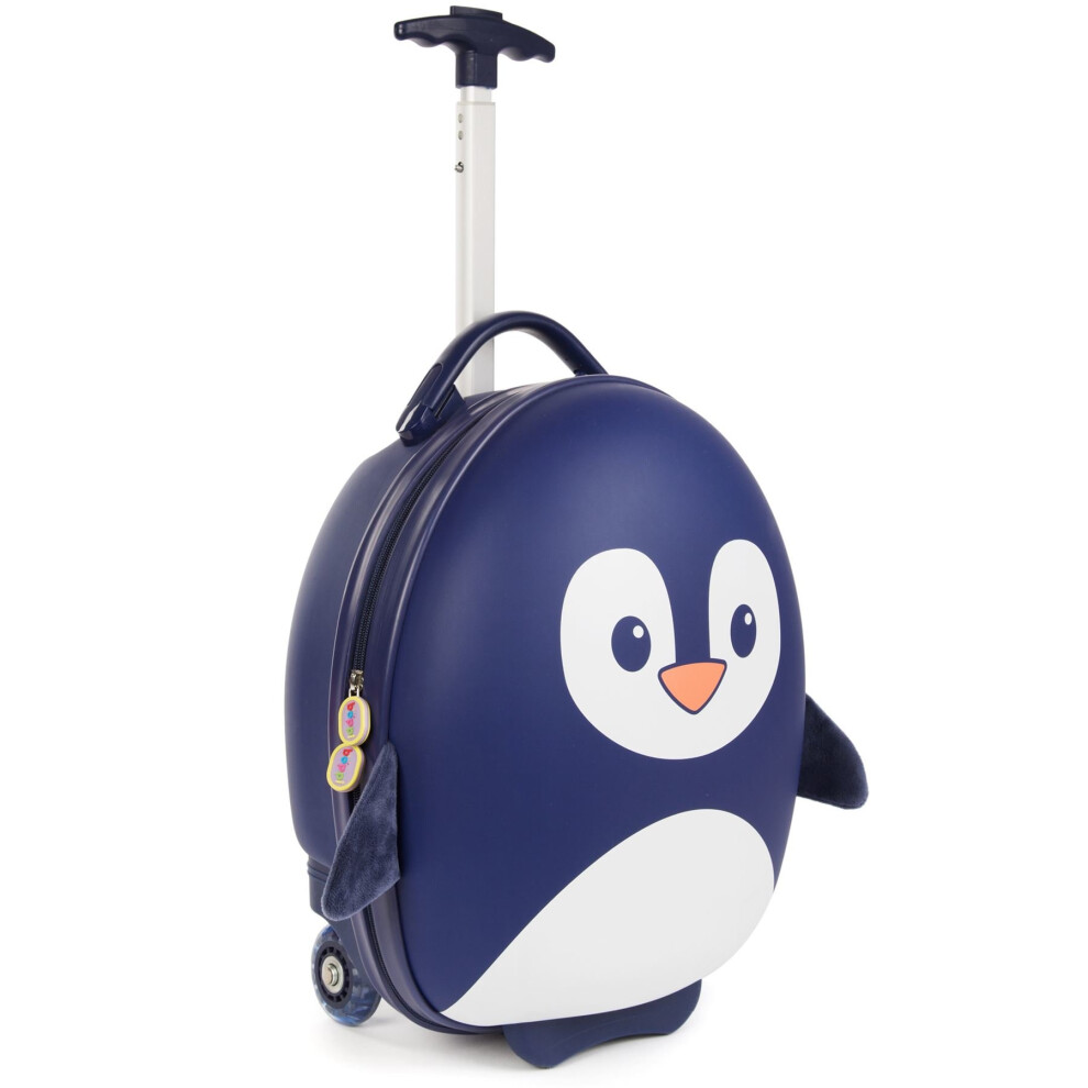 Boppi Tiny Trekker Wheeled Kids Luggage | Suitcase | Bag  Blue Penguin