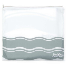 just be... Microfibre Wave Beach Towel - Grey Large 160 x 80cm