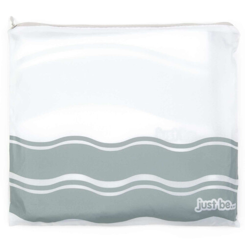 just be... Microfibre Wave Beach Towel - Grey Large 160 x 80cm