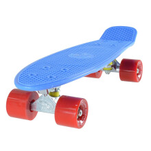 Land Surfer Cruiser Skateboard 22" BLUE BOARD SOLID RED WHEELS
