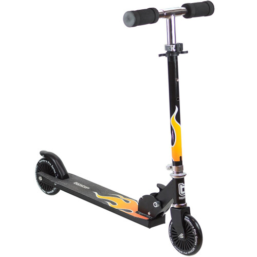 Bopster Kid's 2-Wheeled Folding Kick Scooter With Flame Design