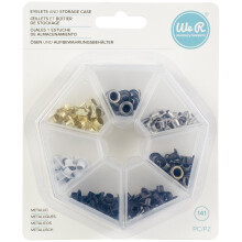 We R Eyelets W/Storage Case 140/Pkg-Metallic